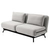 SCHLAFSOFA mit Relaxfunktion - Webstoff - Hellgrau/Schwarz, Textil (184/78/85cm) - home24