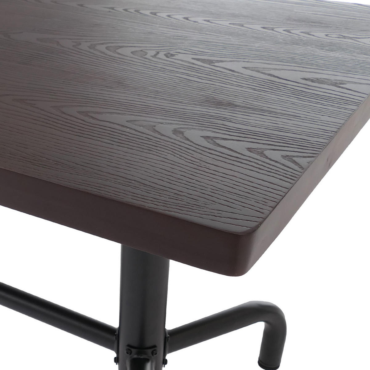 JÍDELNÍ STŮL hranatý hnědý, černý - černá/hnědá, dřevo (80/140/74cm) - MCW