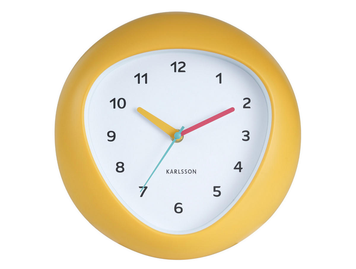 WANDUHR Funky Vibes Ø25,5 cm - Gelb, Kunststoff (25/4.4/25cm) - Karlsson