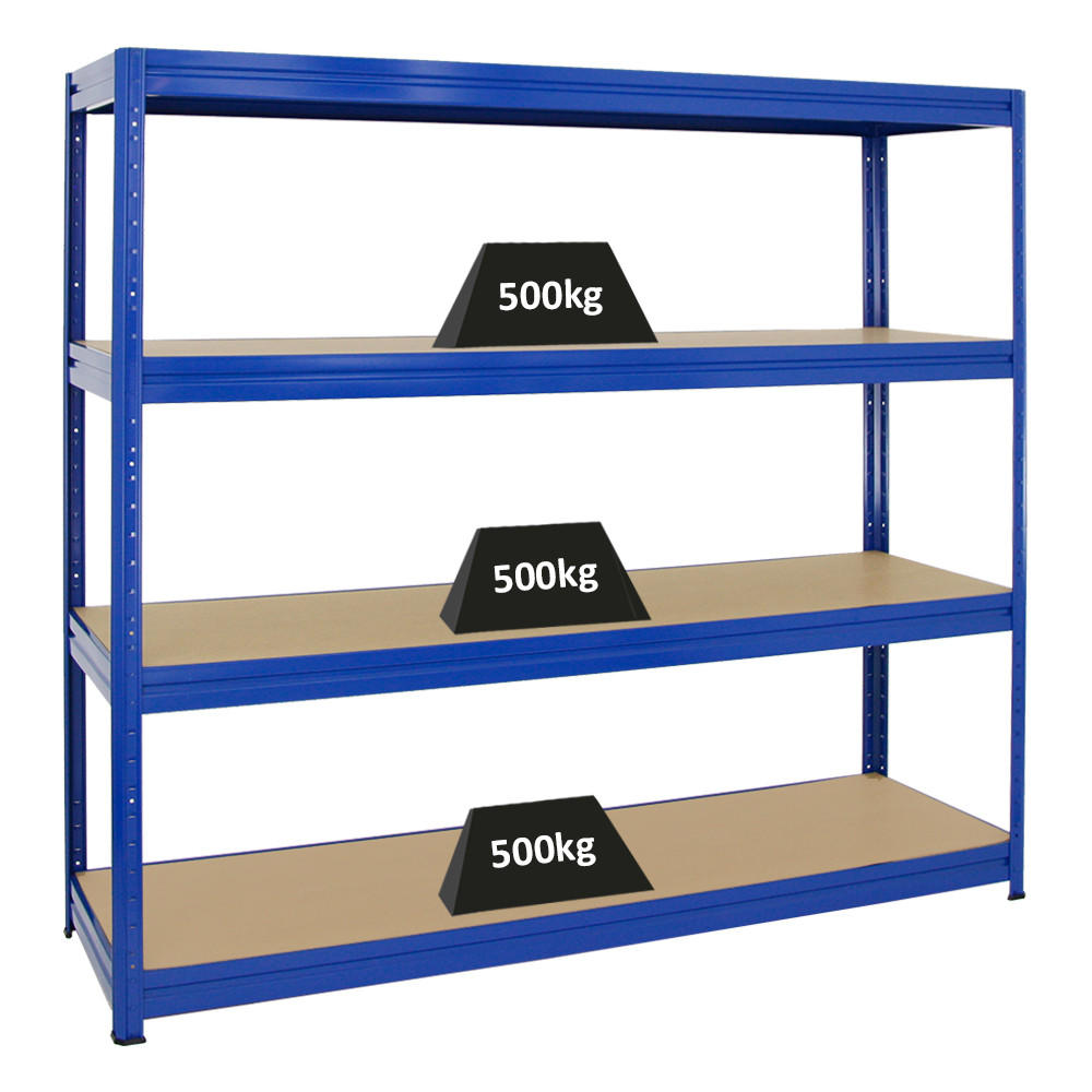 SCHWERLASTREGAL Dino 180x180x60 cm Fachlast 500 kg Blau - Blau, Metall (180/180/60cm) - PROREGAL