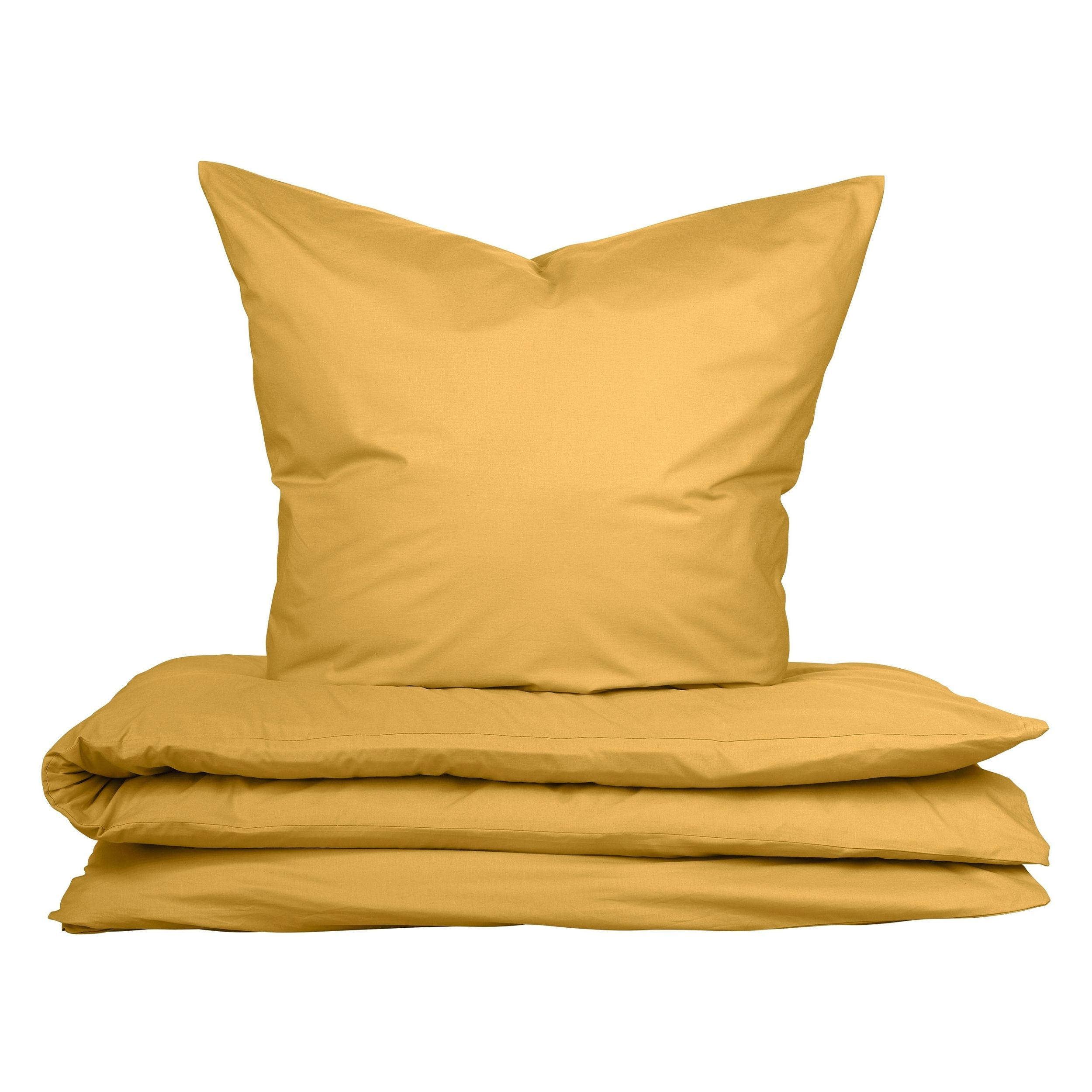 BETTWÄSCHESET Soho - Renforcé - 2-teilig - 135 x 200 cm - Senf - Currygelb, Textil (135/200cm) - Uncover by Schiesser