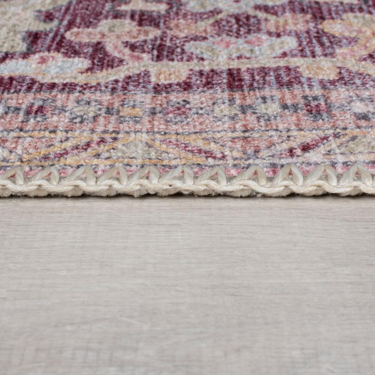TEPPICH maschinenwaschbar Vintage-Design, recycelt HALD, Rosa 60x230 cm - Rosa, Textil (60/230cm) - KADIMA DESIGN