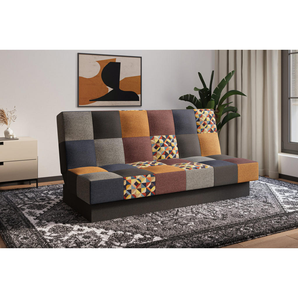 Thumbnail - Möblo Schlafsofa, Weinrot, Holz, Rechteckig, 192x85x92 cm, Wohnzimmer, Sofas & Couches, Schlafsofas