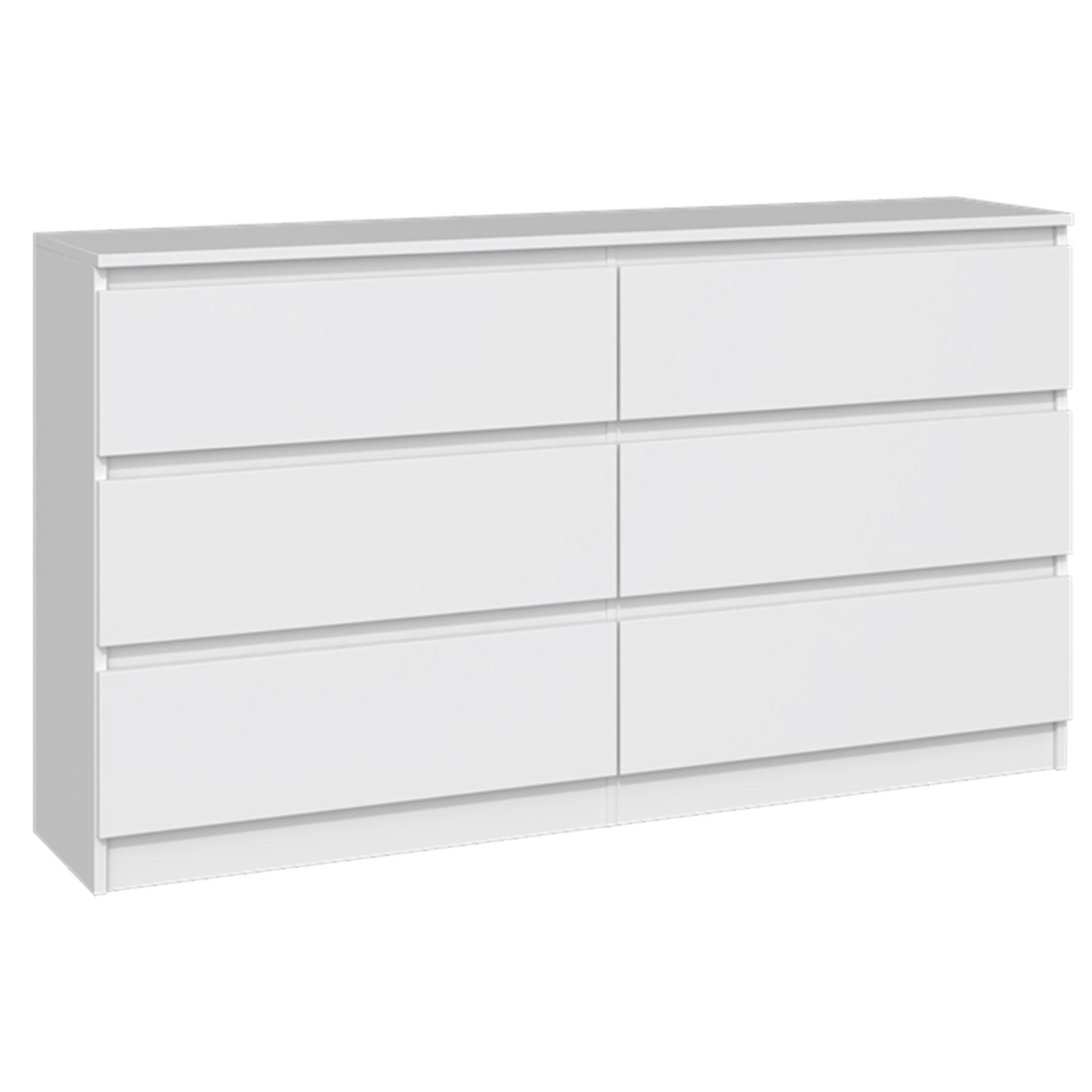 KOMMODE Malwa weiß, 75 x 138 x 40 cm - Weiß, Holzwerkstoff (138/75/40cm) - Selsey