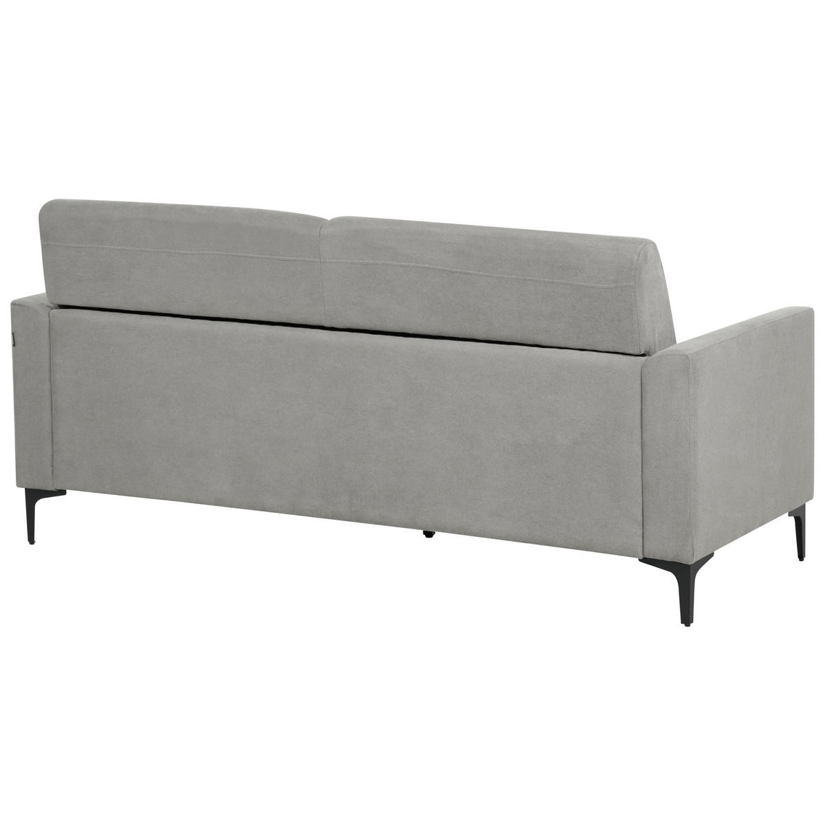 3-SITZER-SOFA grau Fenes - Schwarz/Grau, Textil (188/90/75cm) - Beliani