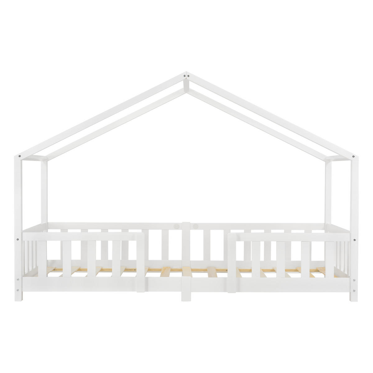 HAUSBETT Treviolo - Weiß, Holz (90/200cm) - [en.casa]
