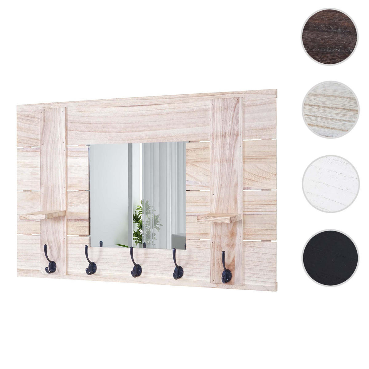 WANDGARDEROBE MIT SPIEGEL Braun - Braun, Holz (90/60/14cm) - MCW