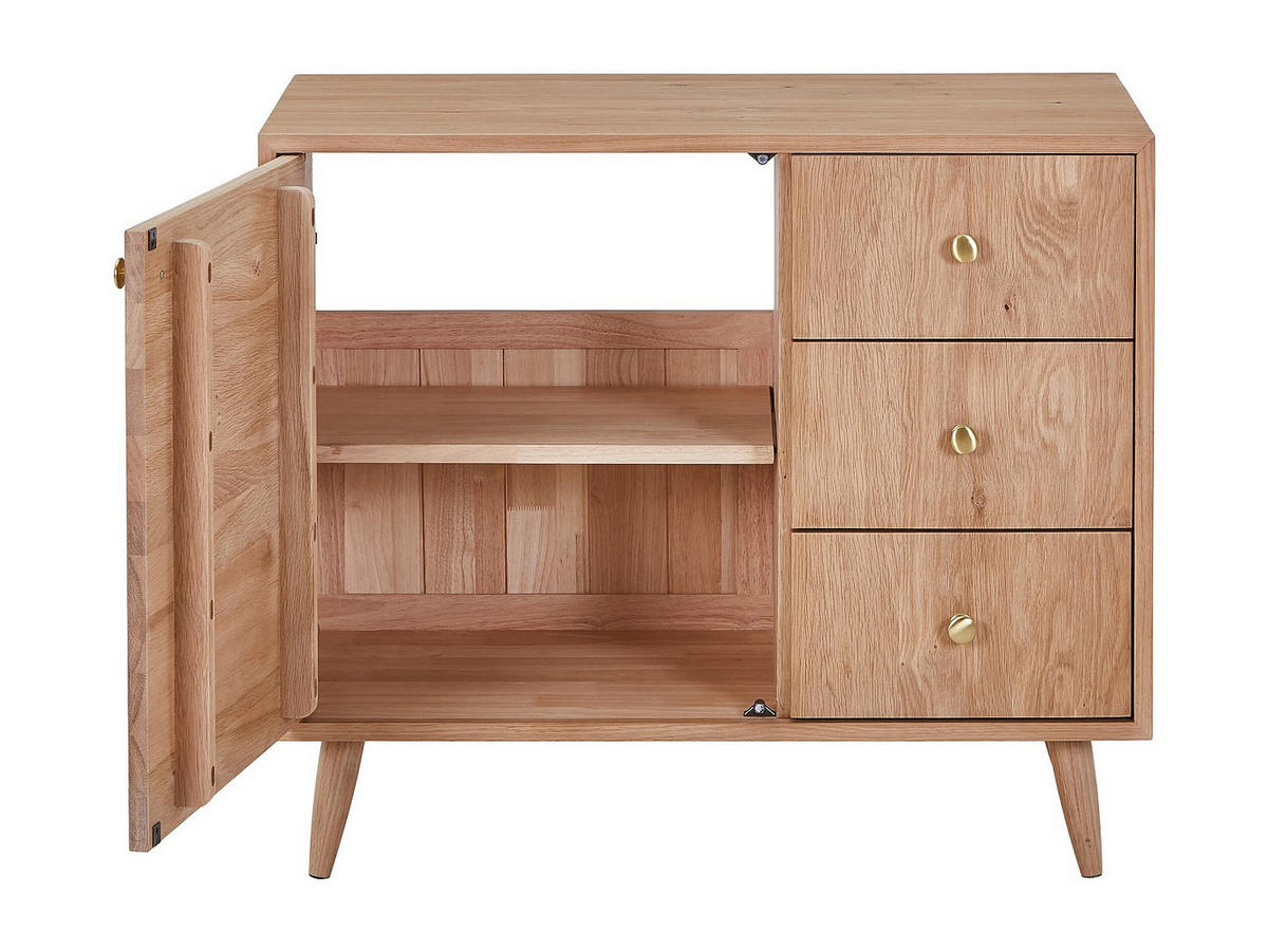 WASCHBECKENUNTERSCHRANK - 93cm x 50cm - Eiche - naturfarben hell - ZARENO - Naturfarben, Holz (93/80.5/50cm) - Vente-Unique