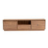 TV-MÖBEL mit 3 klappbaren türen und 1 offenem fach - vanguard 160/29,5/42 cm - Beige, Holzwerkstoff (29.5/42/160cm) - Calicosy