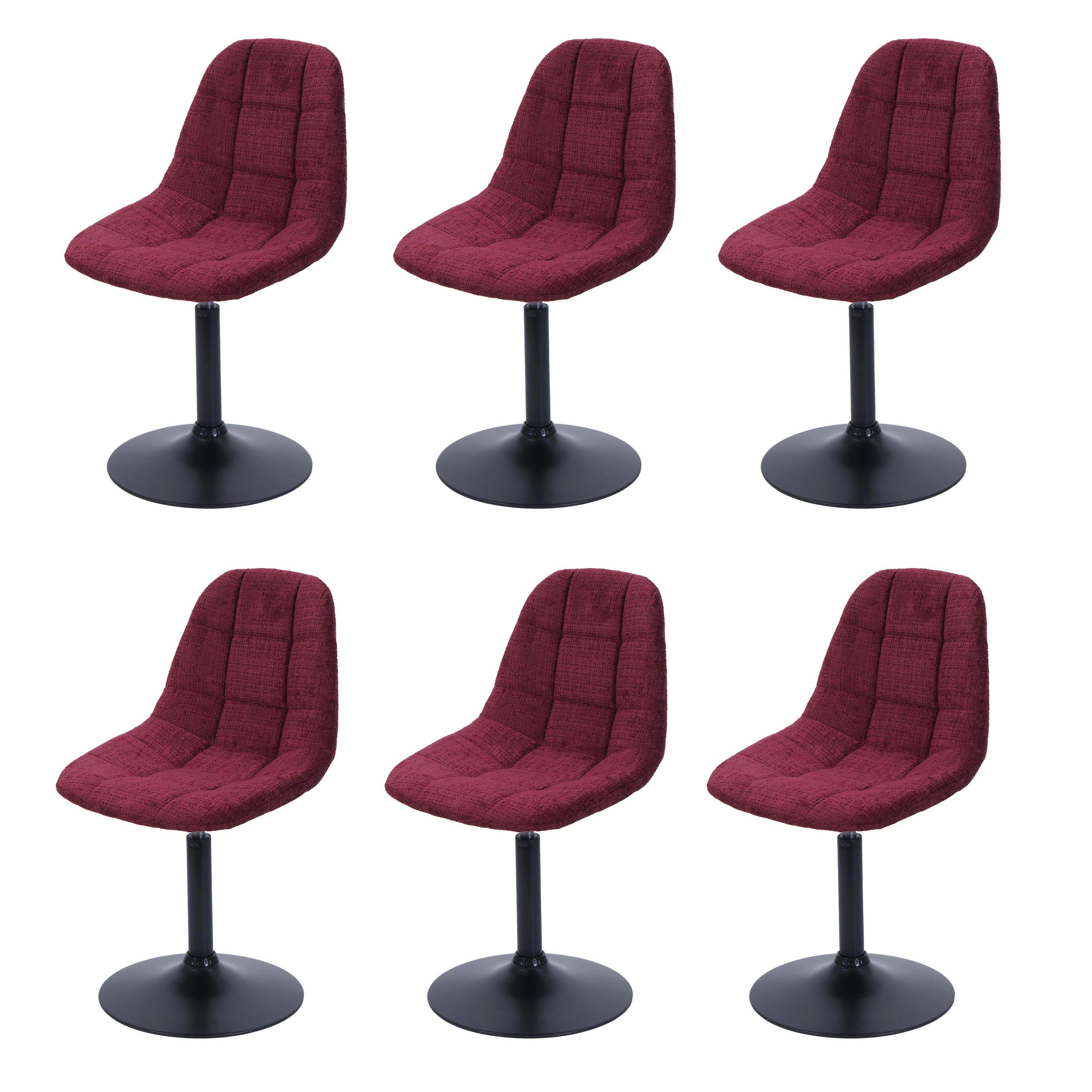 ESSZIMMERSTUHL Bordeaux 6er-Set - Bordeaux, Textil (47/83/43cm) - MCW