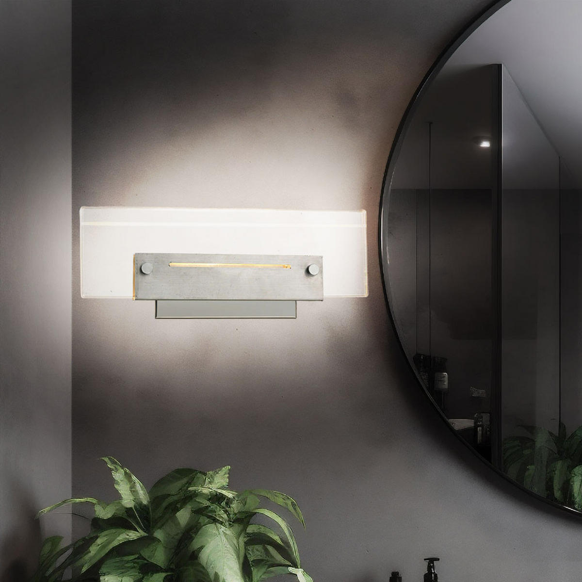 LED WANDLEUCHTE Metall Chrom Silber - Silberfarben, Metall (11/5.5/26cm) - Esto