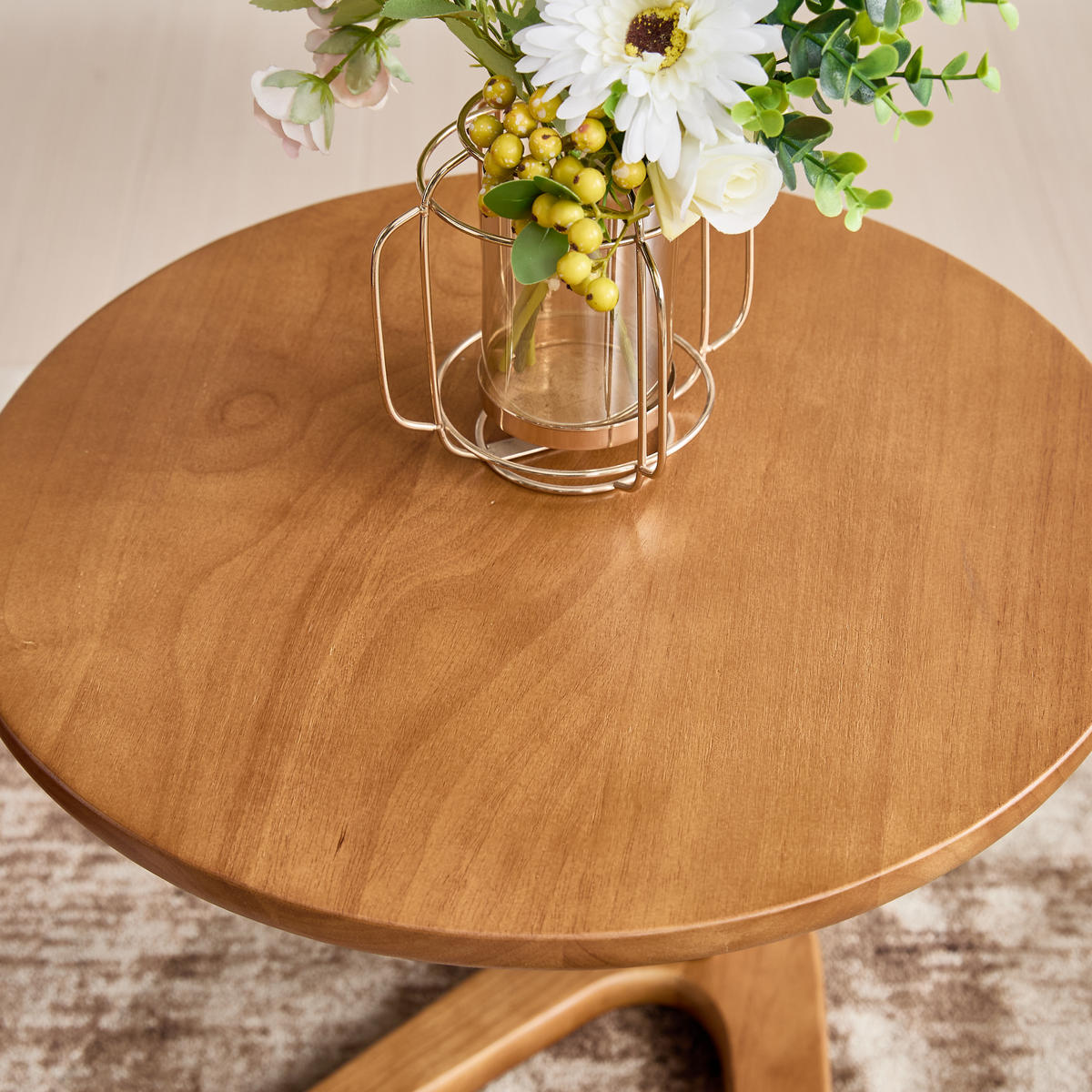 BEISTELLTISCH 50/44/50 cm Natur aus Massivholz mit modernem Design - Naturfarben, Holzwerkstoff (50/50/50cm) - OKWISH