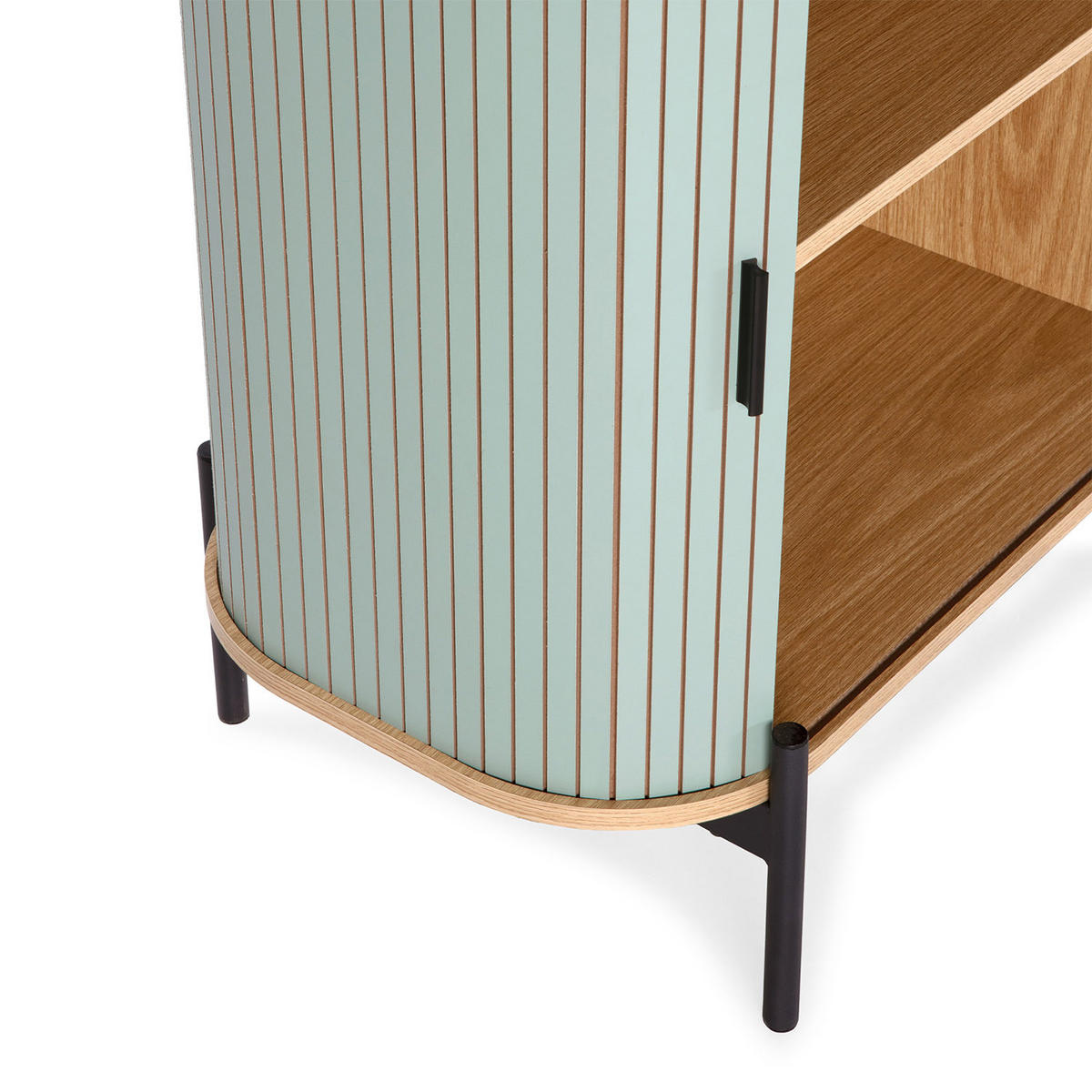 SIDEBOARD Mónaco 2 türen blaue Farbe - Blau, Holzwerkstoff (120/75/40cm)