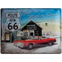 BLECHSCHILD 30/40 cm US Highways Route 66 The Mother Road - Multicolor, Metall (40/30/0.2cm) - Nostalgic-Art