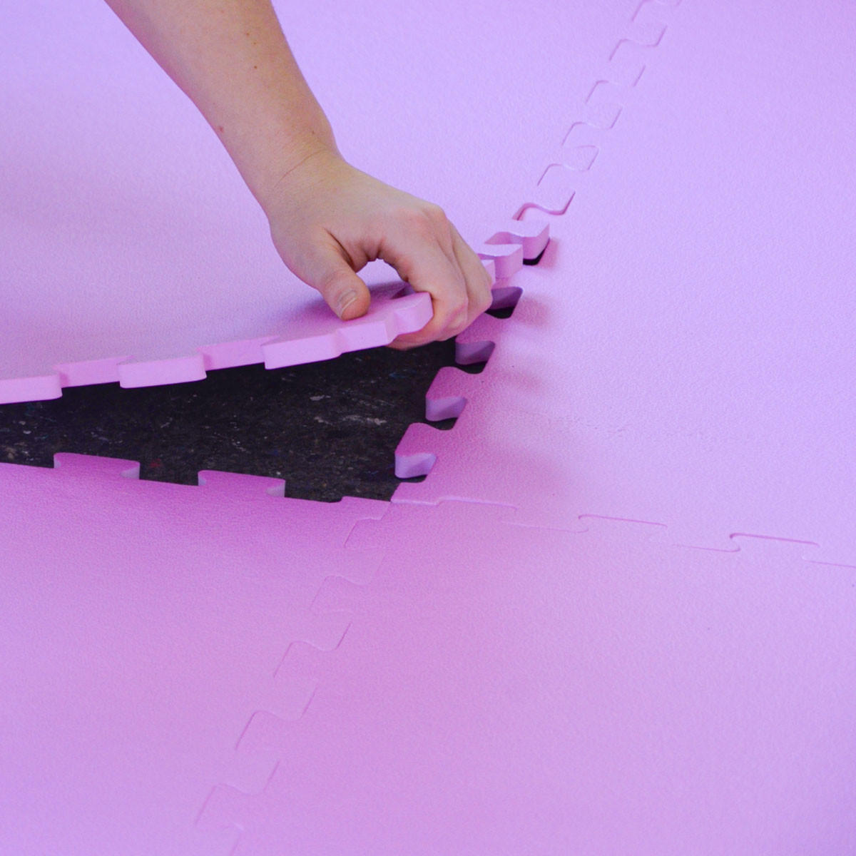 PUZZLEMATTE 90x90x1.2 cm, Pink - Pink, Kunststoff (90/90cm) - eyepower
