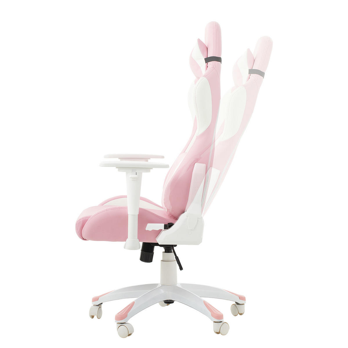 GAMING CHAIR - Kunstleder - Pink, Kunststoff (66/134/59cm) - home24