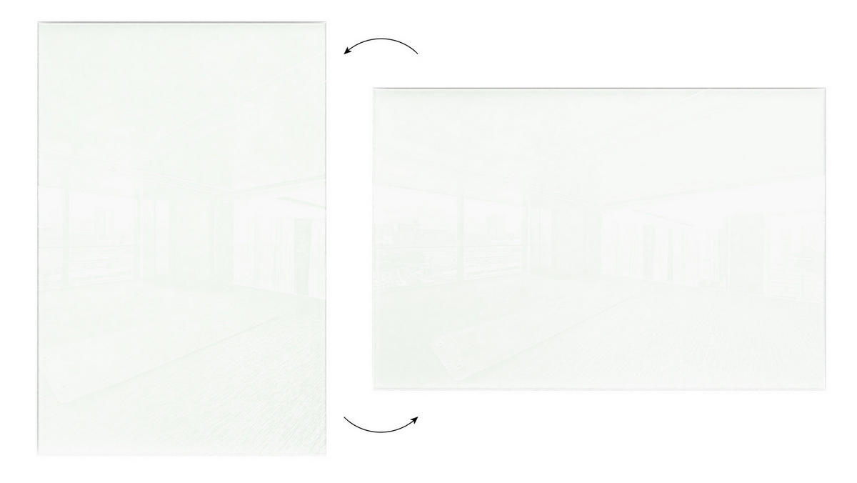 GLASBOARD Weiß 60x40cm - Weiß, Glas (60/40/0.7cm) - ALLboards