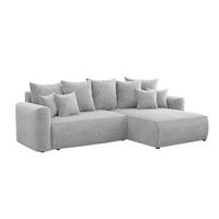 ECKSOFA BALI L - Hellgrau/Schwarz, Holzwerkstoff (260/160cm) - Meblini
