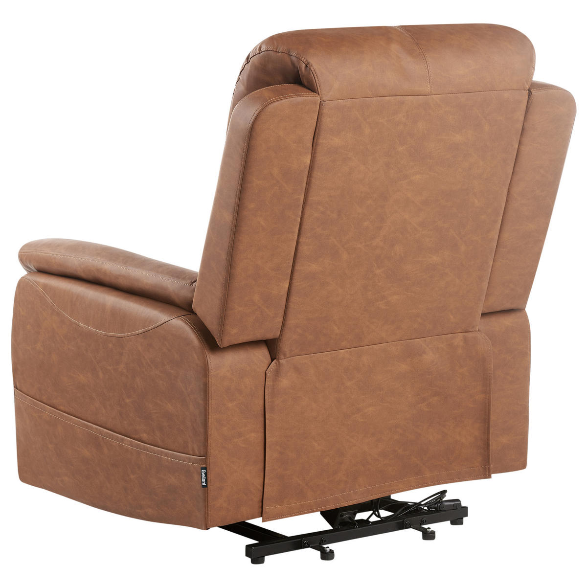 ELEKTRISCHER-FERNSEHSESSEL mit Massagefunktion Kunstleder Braun Glorie - Braun, Kunststoff (85/82/85cm) - Beliani