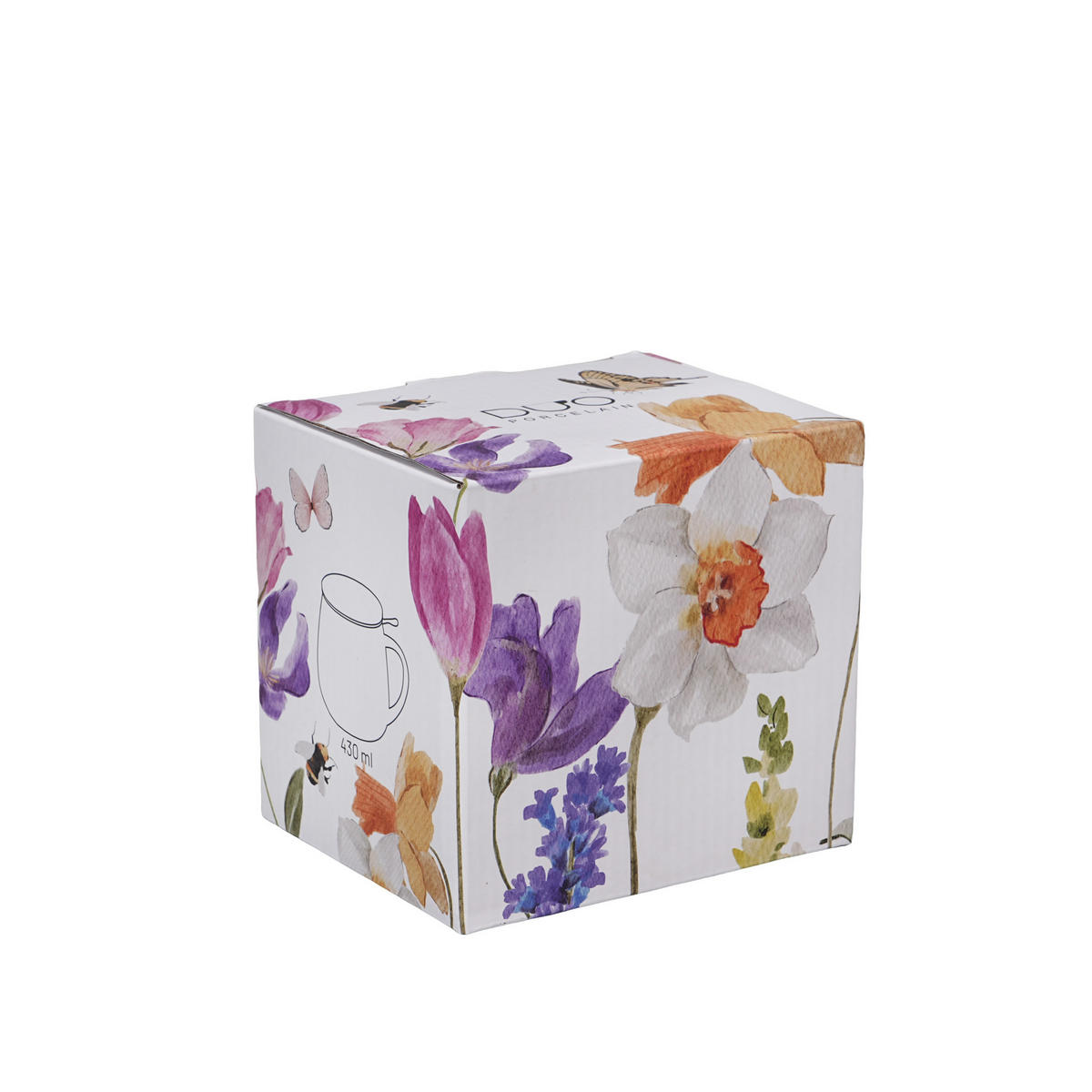 TEETASSE mit Sieb in Fassform MAY - Weiß, Keramik (0.43L) - DUO PORCELAIN