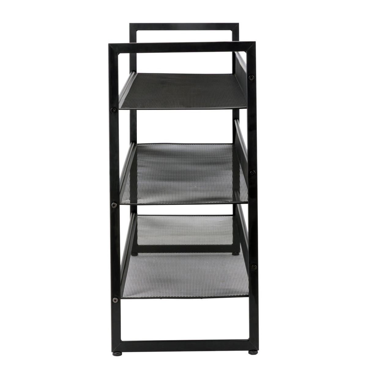 SCHUHREGAL - Schwarz - Metall - Schwarz, Kunststoff/Metall (72/63/30cm) - home24