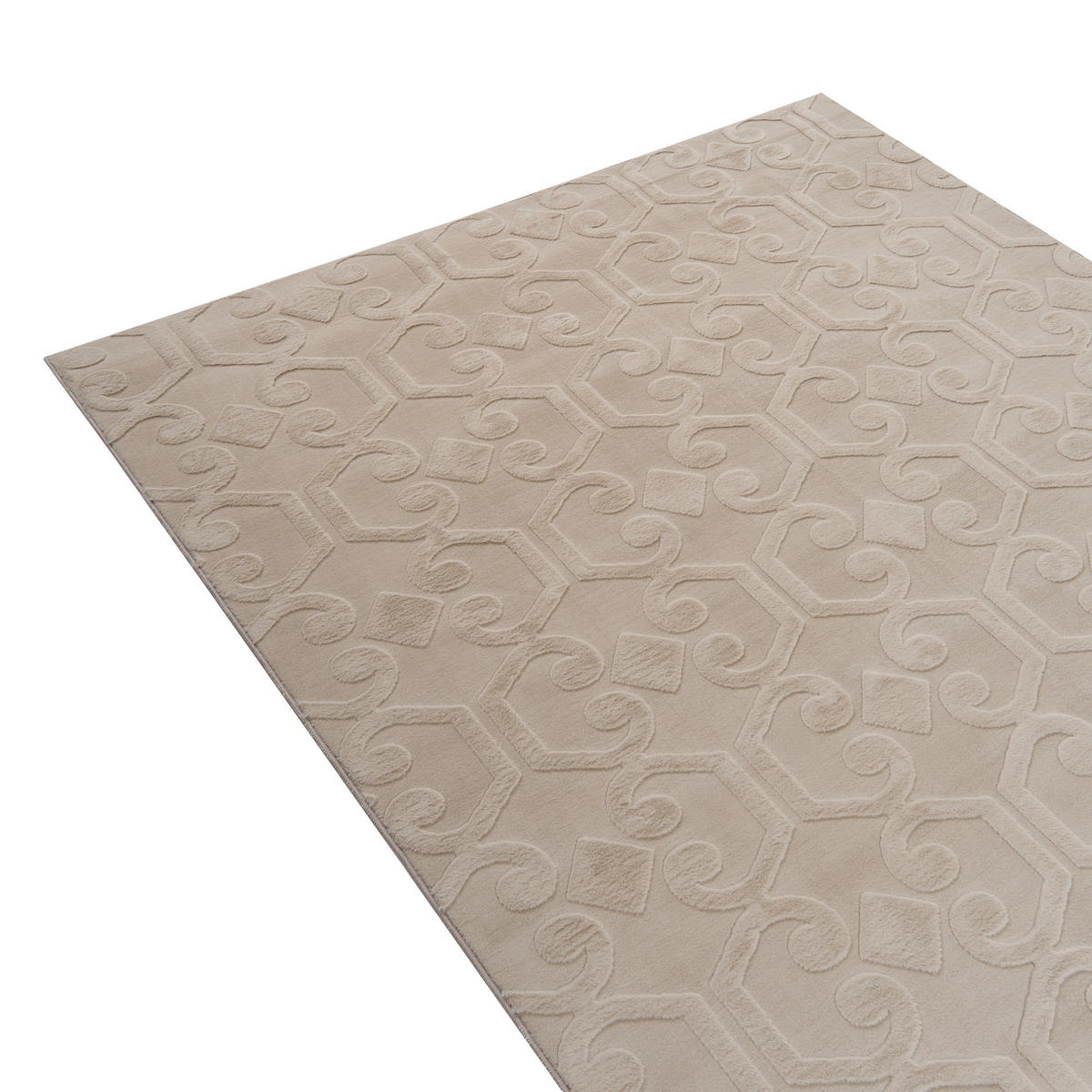 KOBEREC Béžový 160/230 cm Gannett - béžová, textil (160/230cm) - Beliani