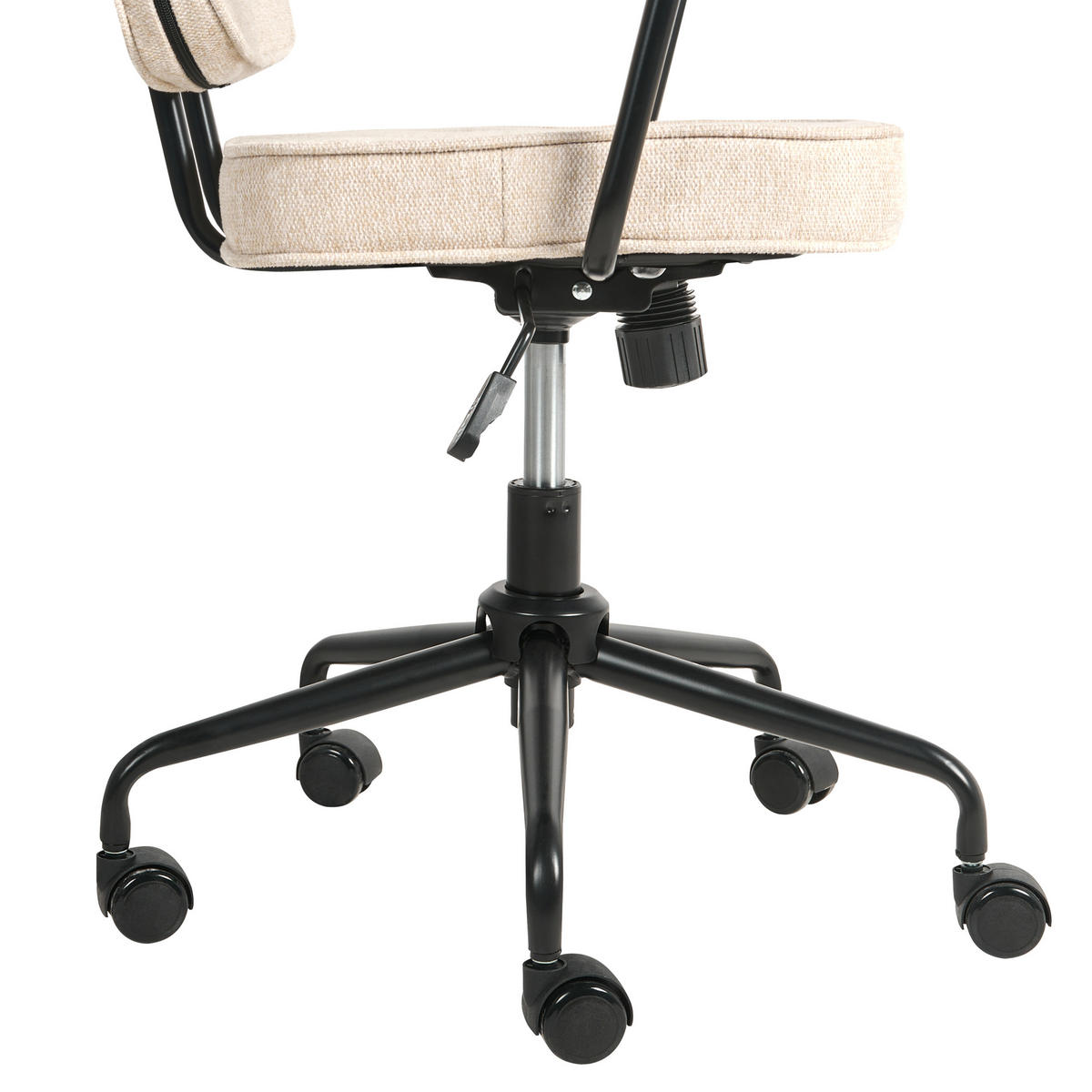 SCHREIBTISCHSTUHL Stoff Hellbeige Pawnee - Beige, Textil (64/95/64cm) - Beliani