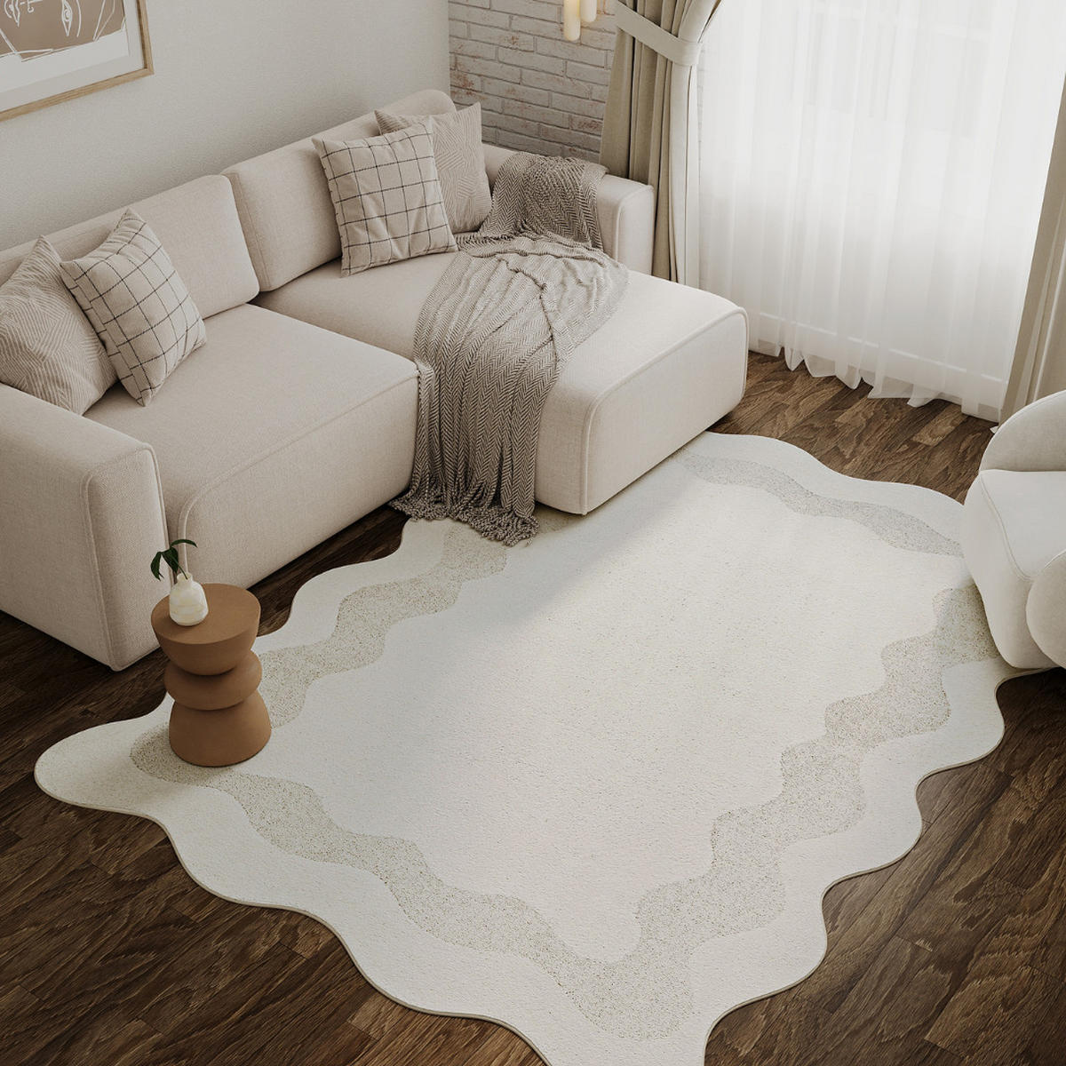 TEPPICH TERRA Creme 300/400 cm - Creme, Textil (300/400cm) - Tapiso