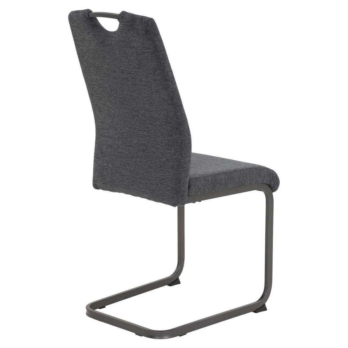 ESSGRUPPE Kamilla, 5 tlg. - Tisch Artisan, 4 Stühle Anthrazit - Anthrazit/Eiche Artisan, Holzwerkstoff/Textil (140/76/90cm) - Möbel Stellbrink