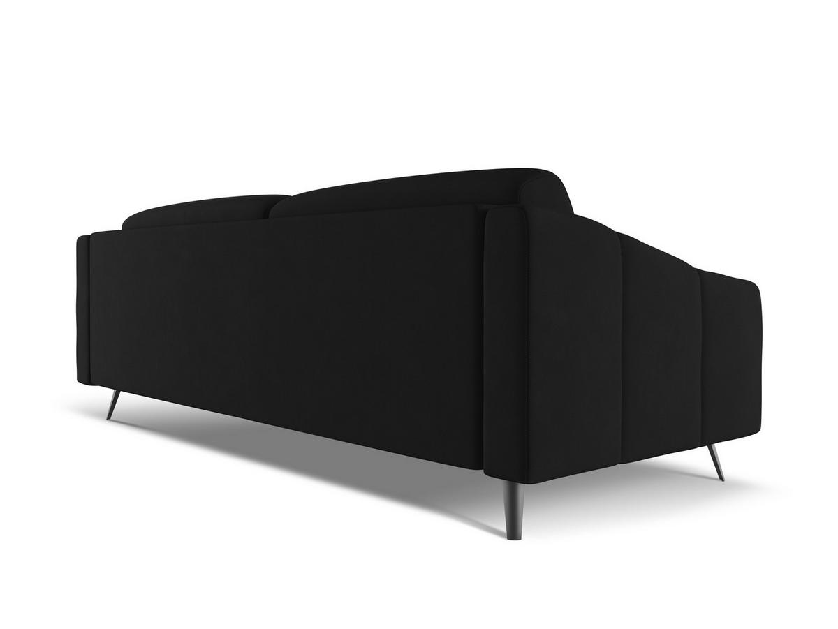 4-SITZER-SOFA Chenille Stoff Schwarz - Schwarz, Textil/Metall (238/80/95cm) - Makamii