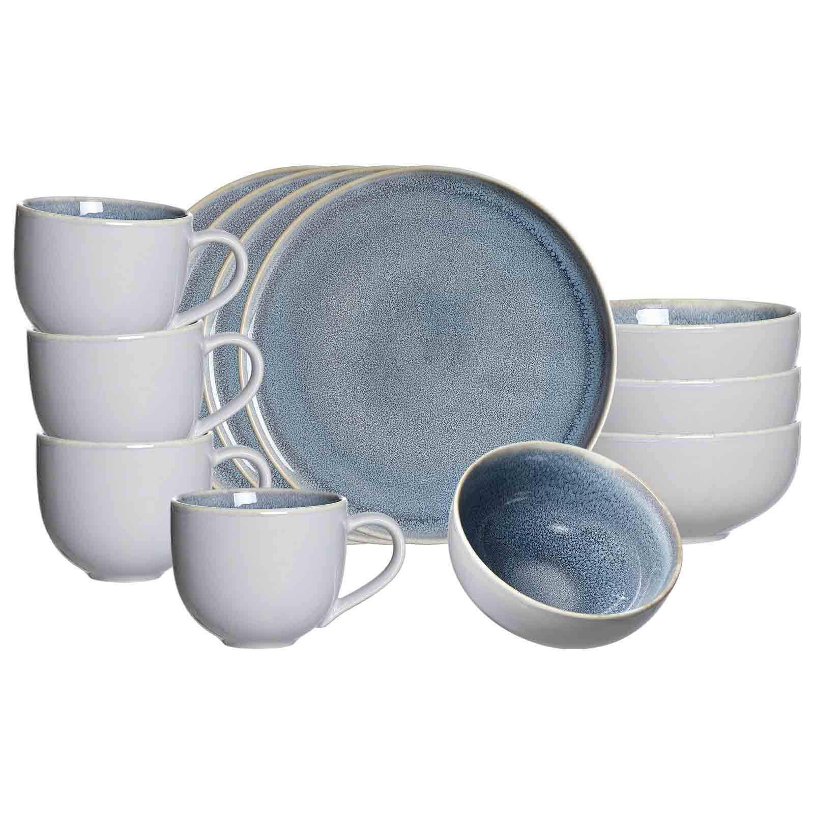 FRÜHSTÜCKSSERVICE Skagen Stone grau 12er Set - Grau, Keramik (1/1/1cm) - Ritzenhoff Breker