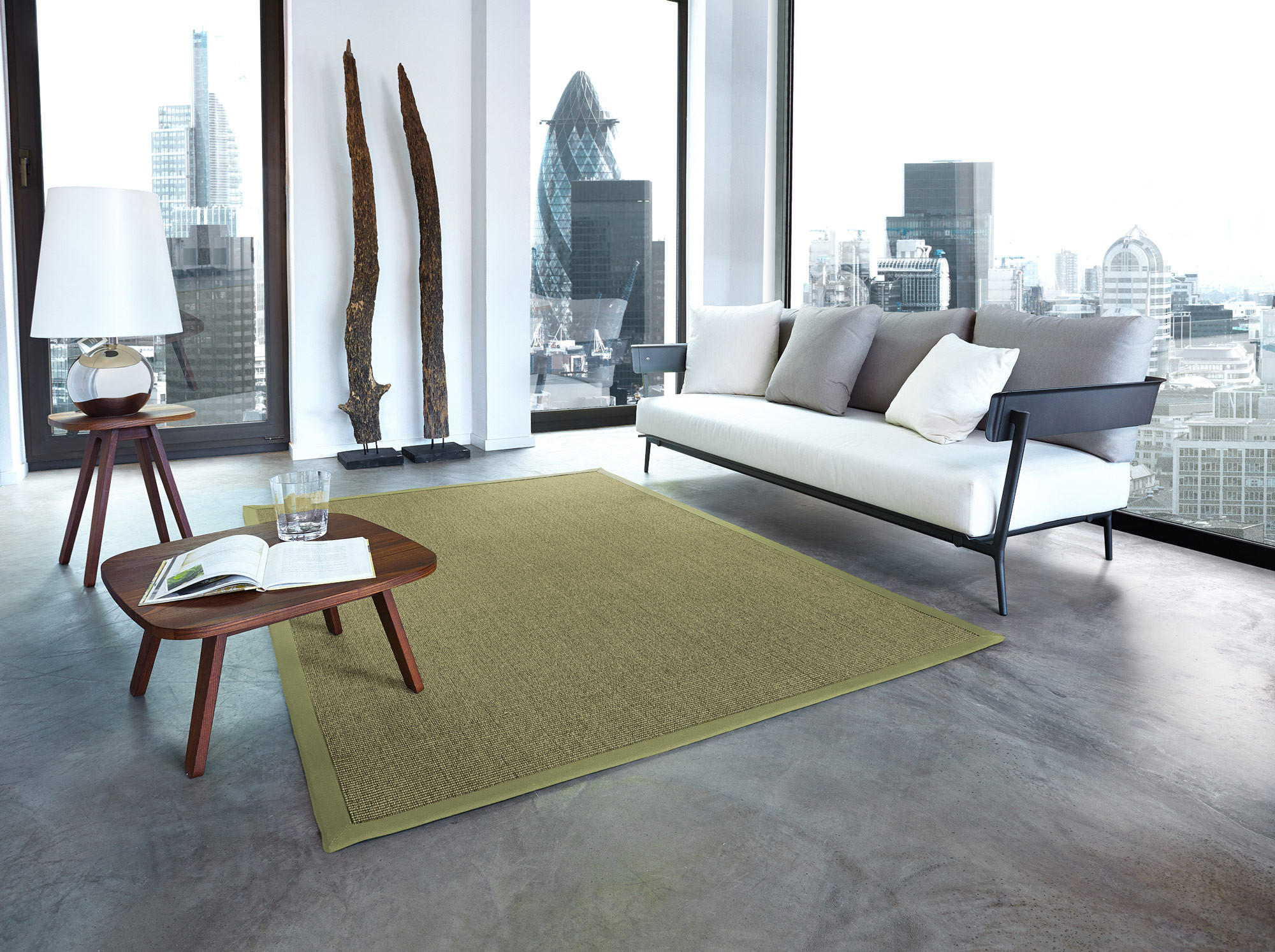 TEPPICH Sisal Manaus heu/kiwi 200x250cm - Grün, Textil (200/250cm) - Astra