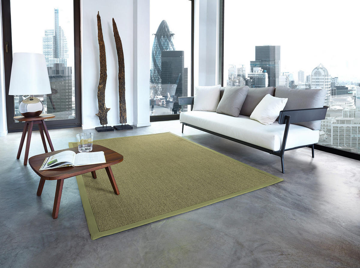 TEPPICH Sisal Manaus heu/kiwi 250x300cm - Grün, Textil (250/300cm) - Astra