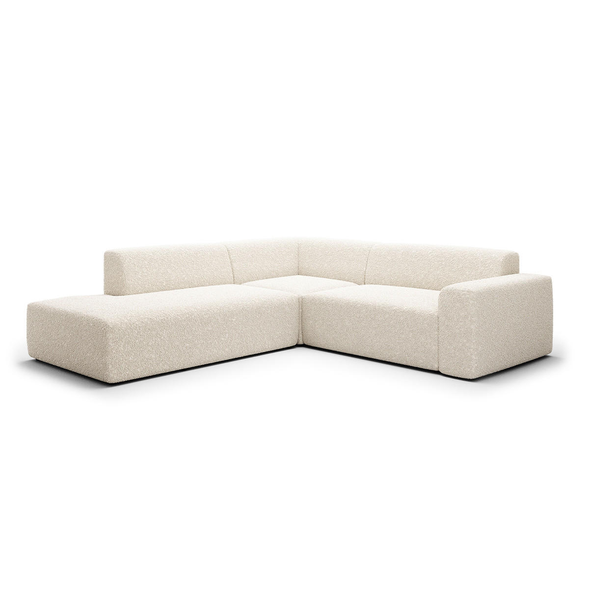 ECKSOFA Torino 5 Sitzplätze Beige - Beige, Holz (264/254cm) - Petits-meubles