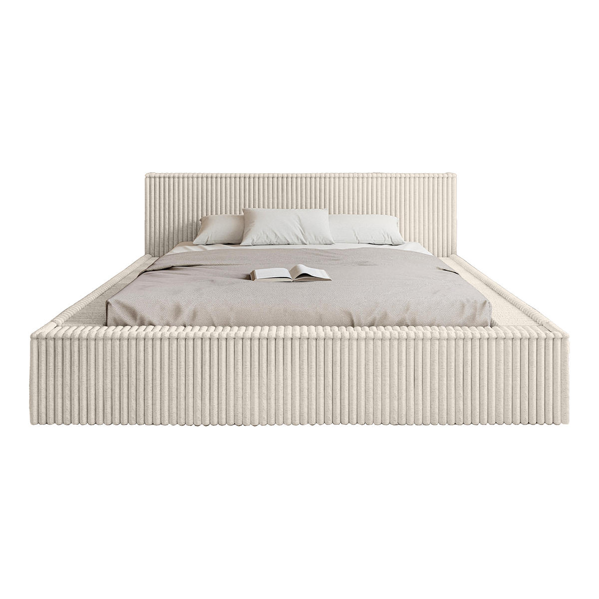 POLSTERBETT ALENZO 180x200 cm, Weiß - Weiß, Textil (200/180cm) - Fedve