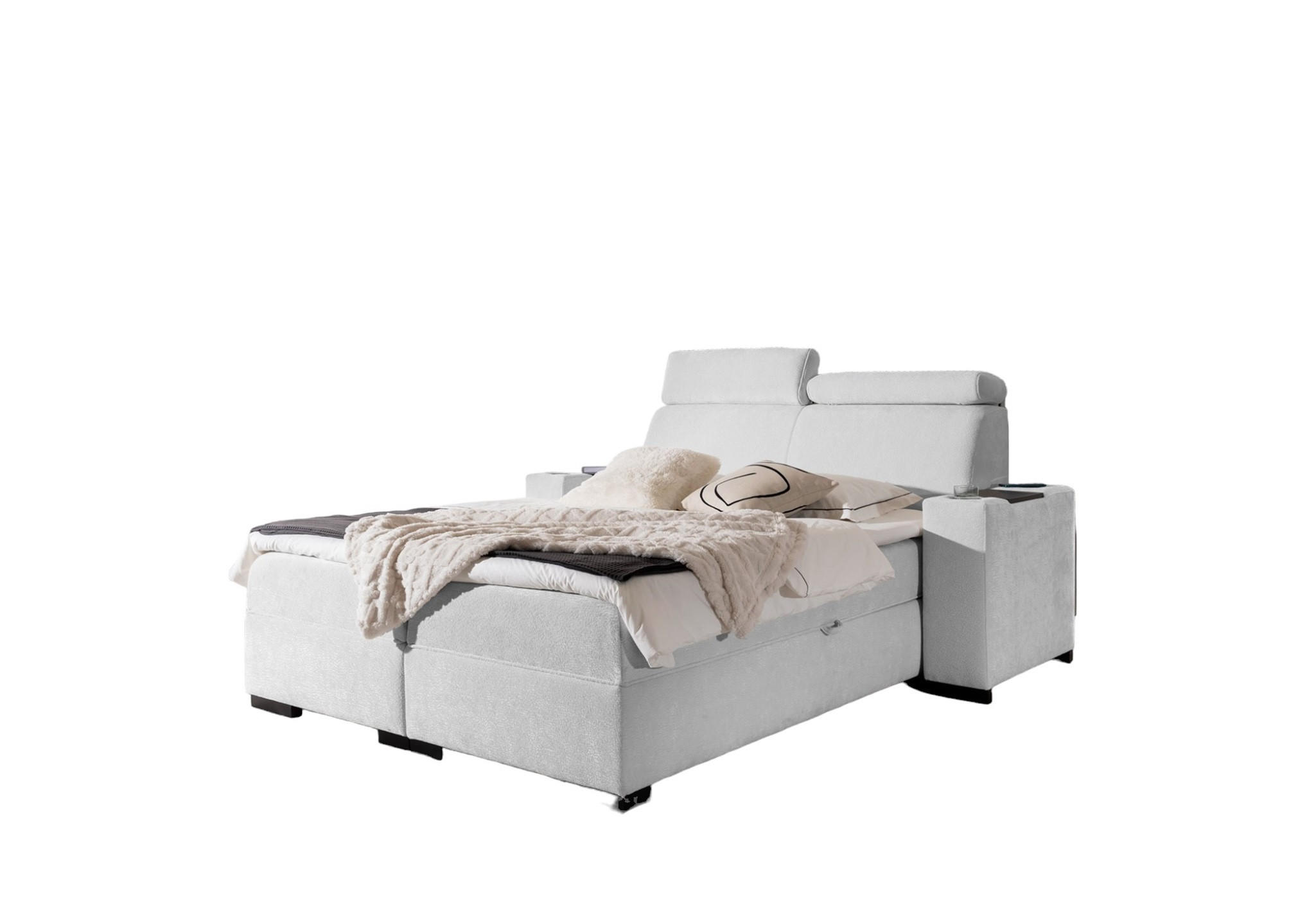 BOXBETT Nestor Dress Me Set.2 - Weiß, Holzwerkstoff/Textil (120/200cm) - Fun Möbel