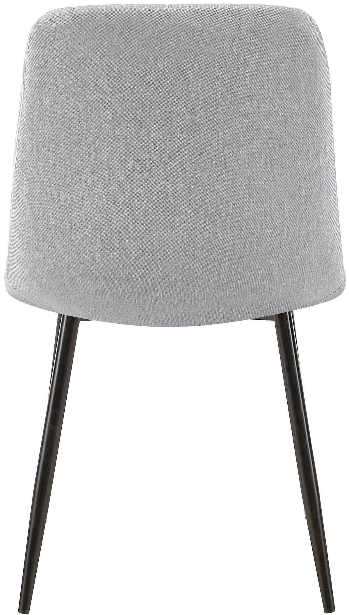 STUHL 4er Set Stoff Grau - Schwarz/Grau, Textil/Metall (45/88/53cm) - CLP