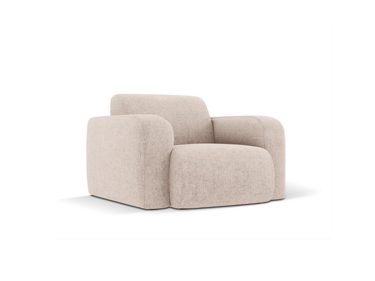 SESSEL Molino aus Chenille-Stoff beige - Beige, Textil (95/72/105cm) - Micadoni