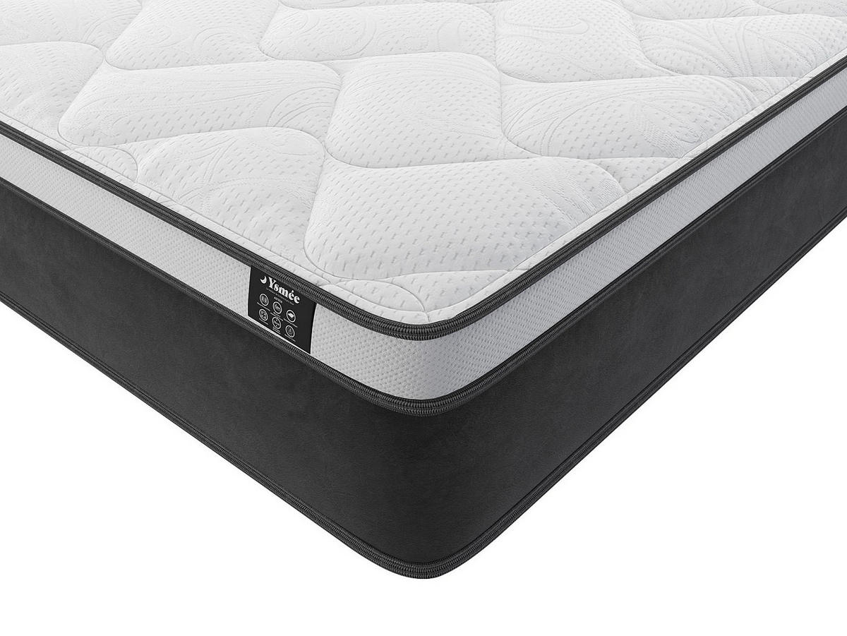STANDARDMATRATZE - 2 Personen - Stoff - Weiß - - Weiß, Textil (200/200cm) - Vente-Unique