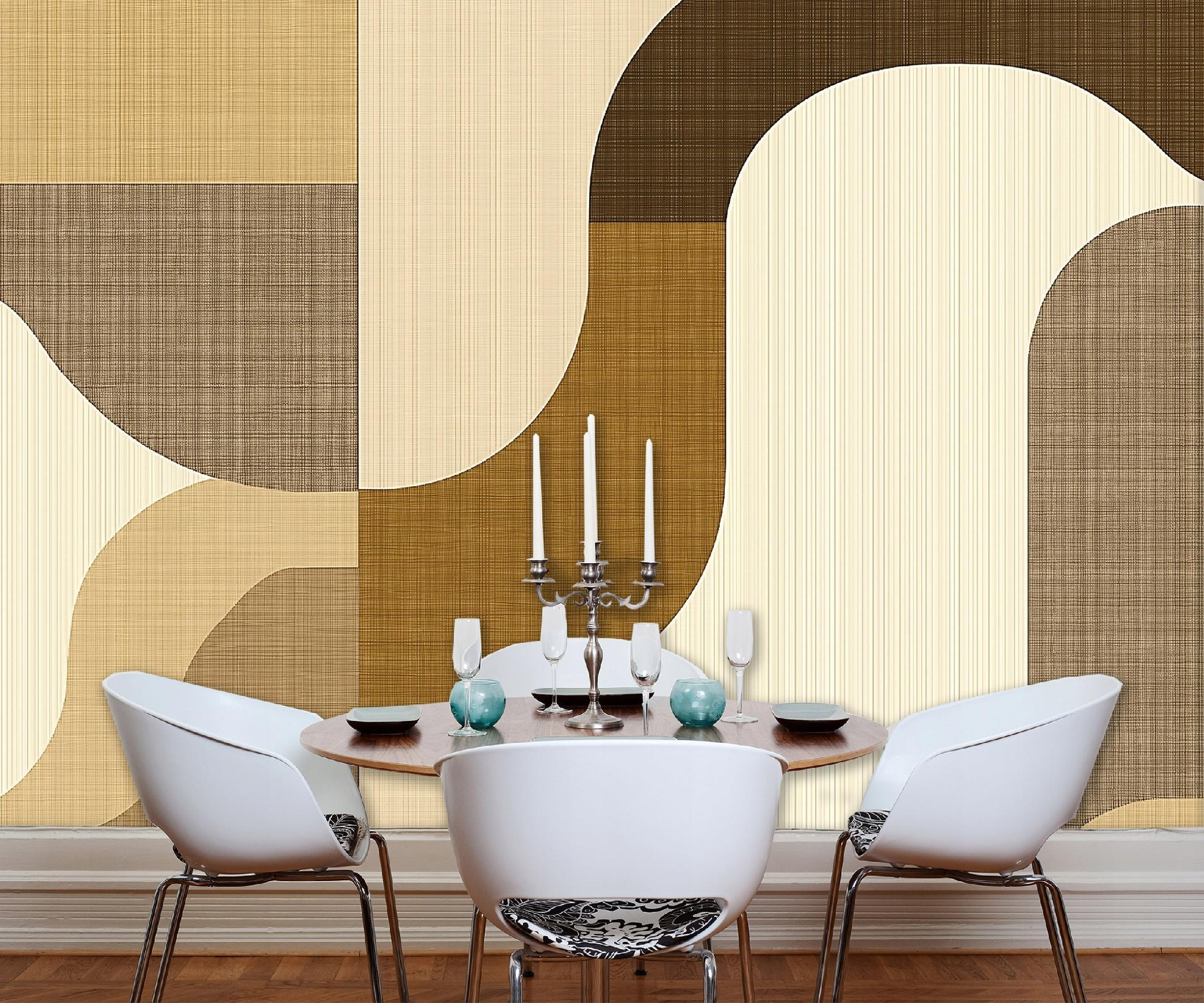 FOTOTAPETE Abstrakt Boho Vlies Tapete Wohnzimmer 300x210 - Multicolor, Papier (300/210cm) - Wallarena