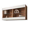 HÄNGEVITRINE TIVOLI HORIZONTAL 100, Weiss - Eiche Wotan/Weiß, Glas/Holzwerkstoff (100/50/29.5cm) - Komodee