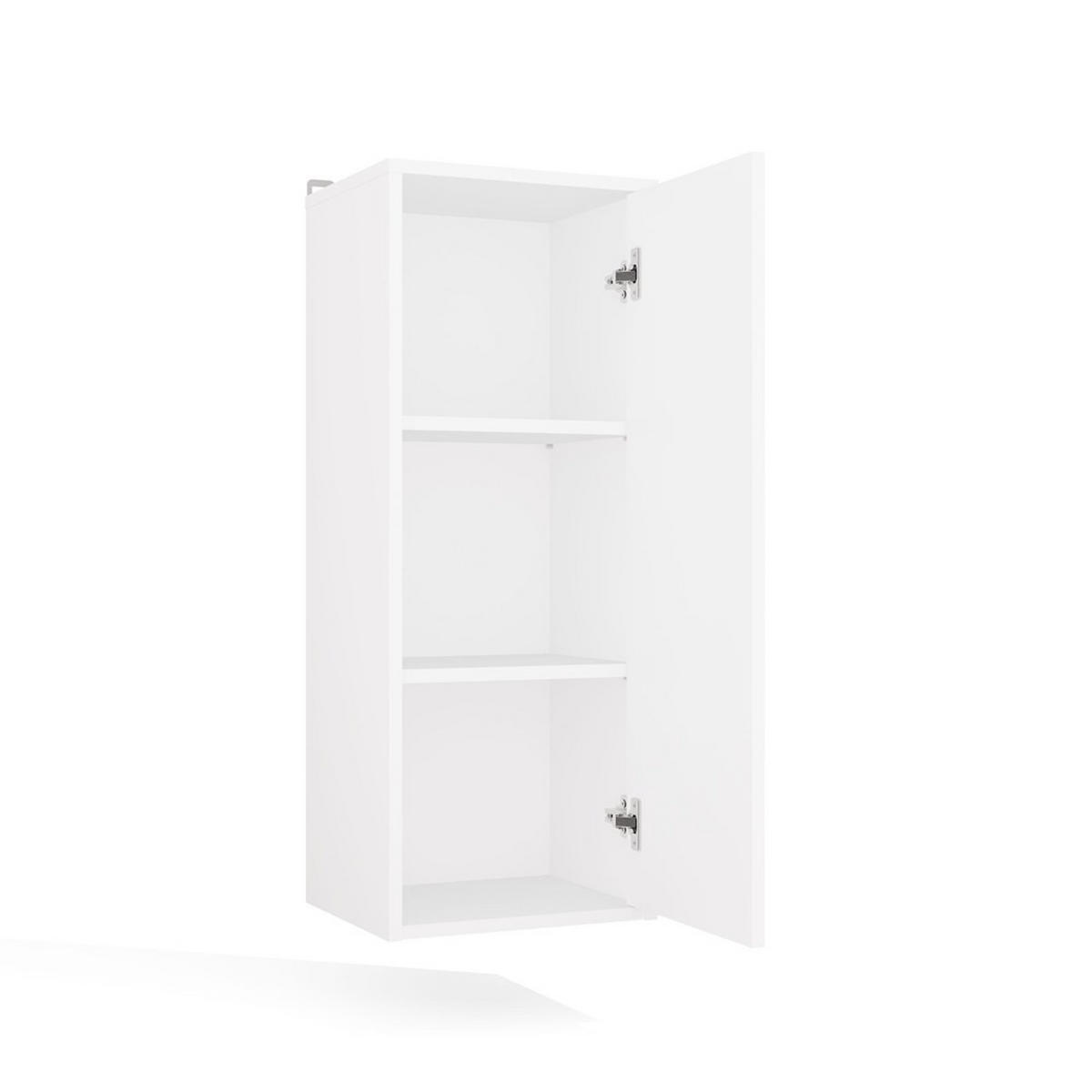 HÄNGENDER Badezimmerschrank NINA W1D Weiß 35 x 67 x 30 cm - Weiß, Holzwerkstoff (35/90/30cm)