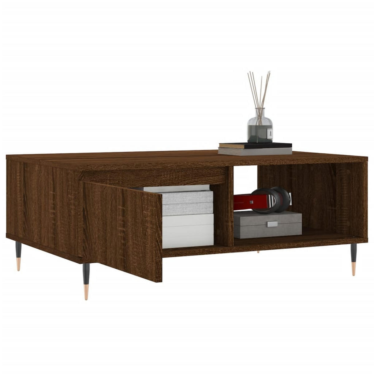 COUCHTISCH Braun Eichen-Optik 90x60x35 cm Holzwerkstoff - Braun, Holzwerkstoff (90/60/35cm) - furnicato