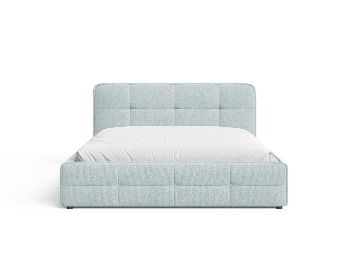 POLSTERBETT 17 140 x 200 cm – Aragon – Bett mit Federmechanismus und Stauraum - Blau, Holz (140/200cm) - ROYAL24_MARKT