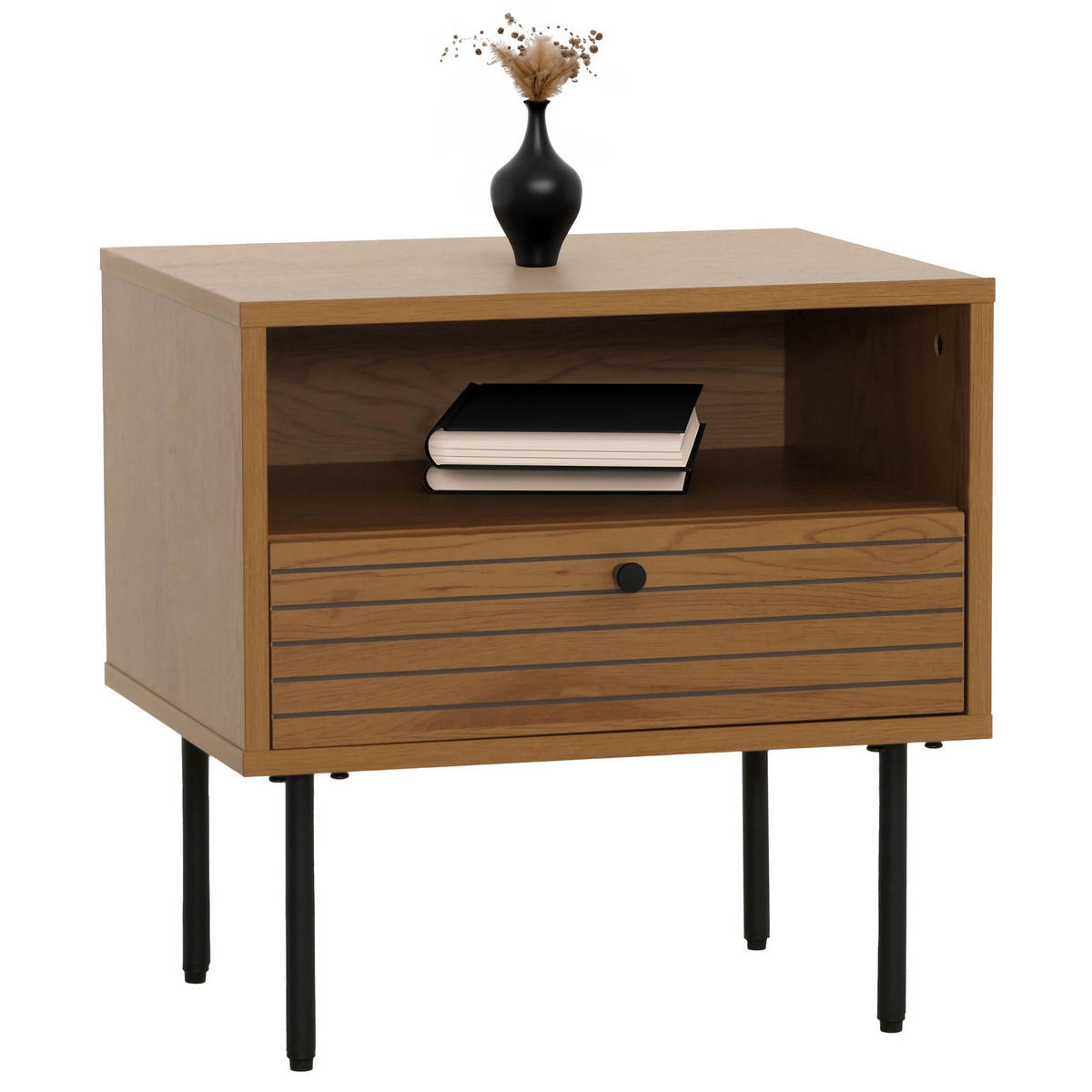 NACHTTISCH rechteckig Braun - Braun, Holz (50/50/40cm) - MCW