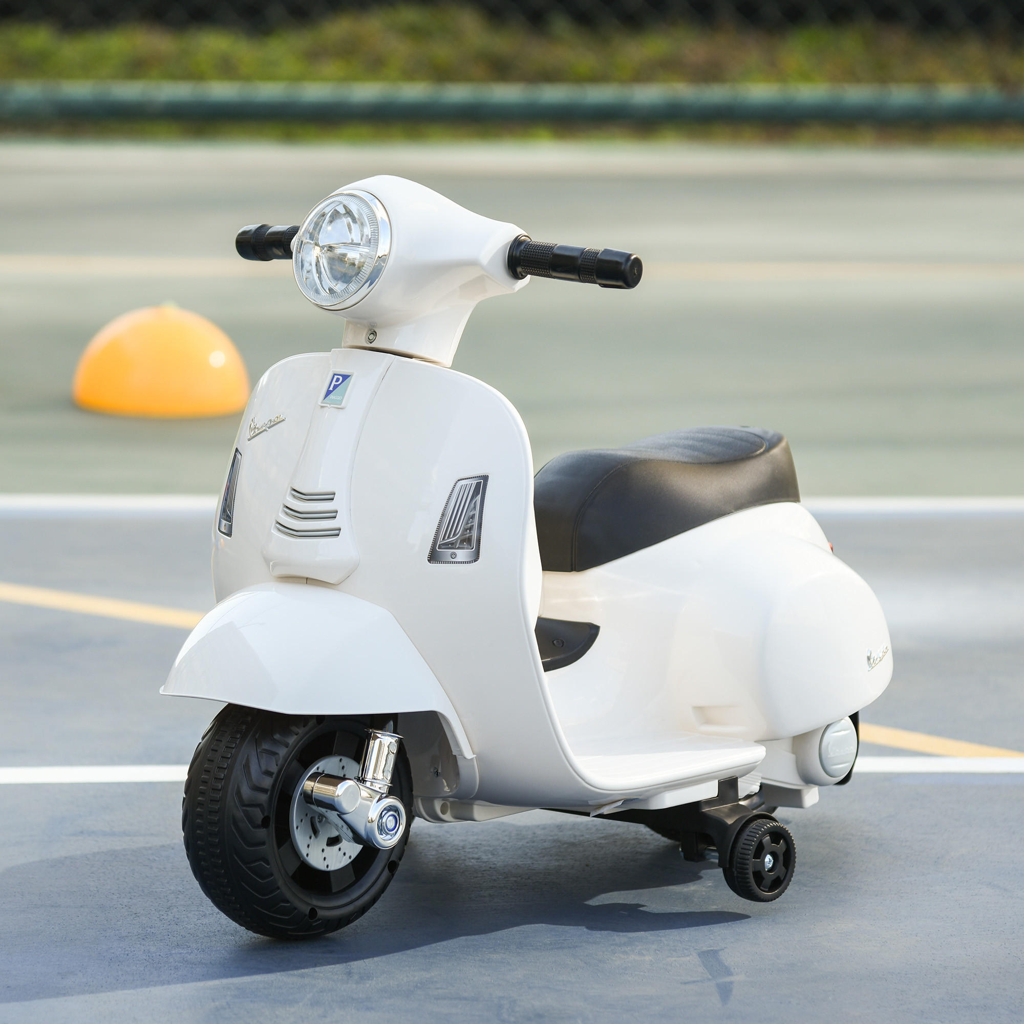 ELEKTRO KINDERMOTORRAD, Grün/ Rot/Weiß, Kunststoff-+ Metall - Weiß, Metall (66.5/38/52cm) - HOMCOM