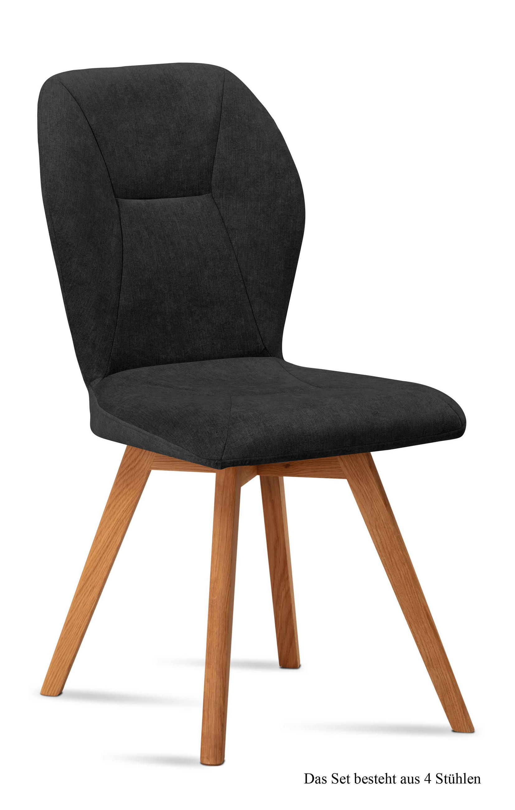 ESSZIMMERSTUHL (4er-Set) Donia 51x92x60 Eiche geölt/Anthrazit - Eichefarben/Anthrazit, Kunststoff (60/92/51cm) - 58aufmkessel
