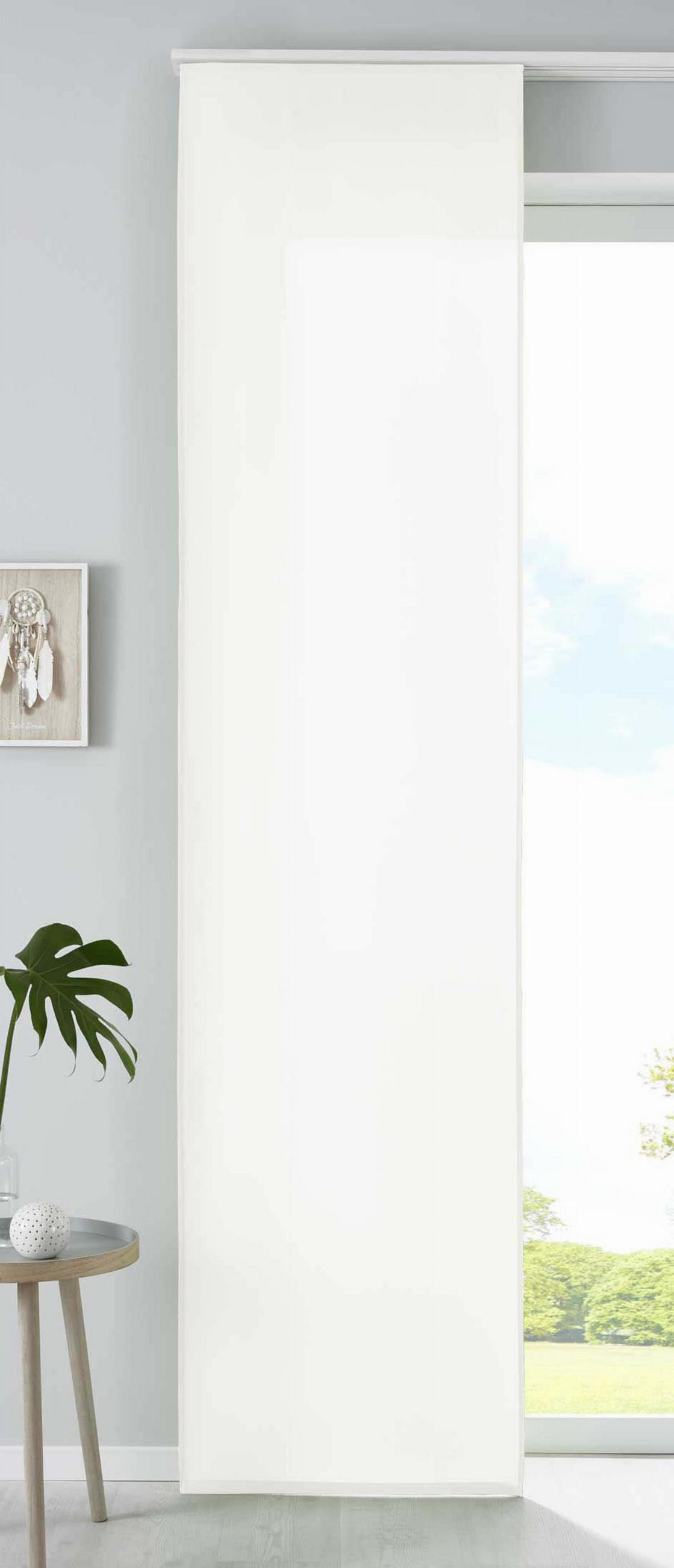 FLÄCHENVORHANG Mikrofaser 245x60 cm Creme - Creme, Textil (60/245cm)