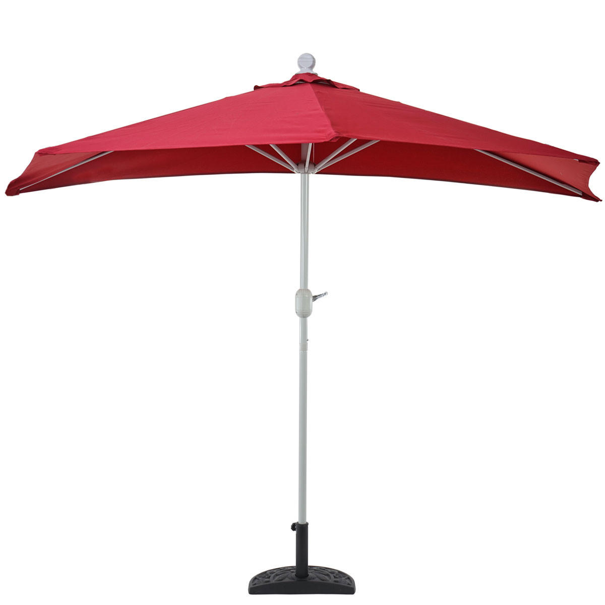 SONNENSCHIRM I HALBRUND UV 50+ Bordeaux - Bordeaux, Textil (260/135cm) - MCW