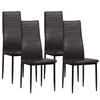 STUHL MILANO Lederimitat Metallbeine 4er Set Braun - Braun, Kunststoff/Metall (42/98/43cm) - Albatros
